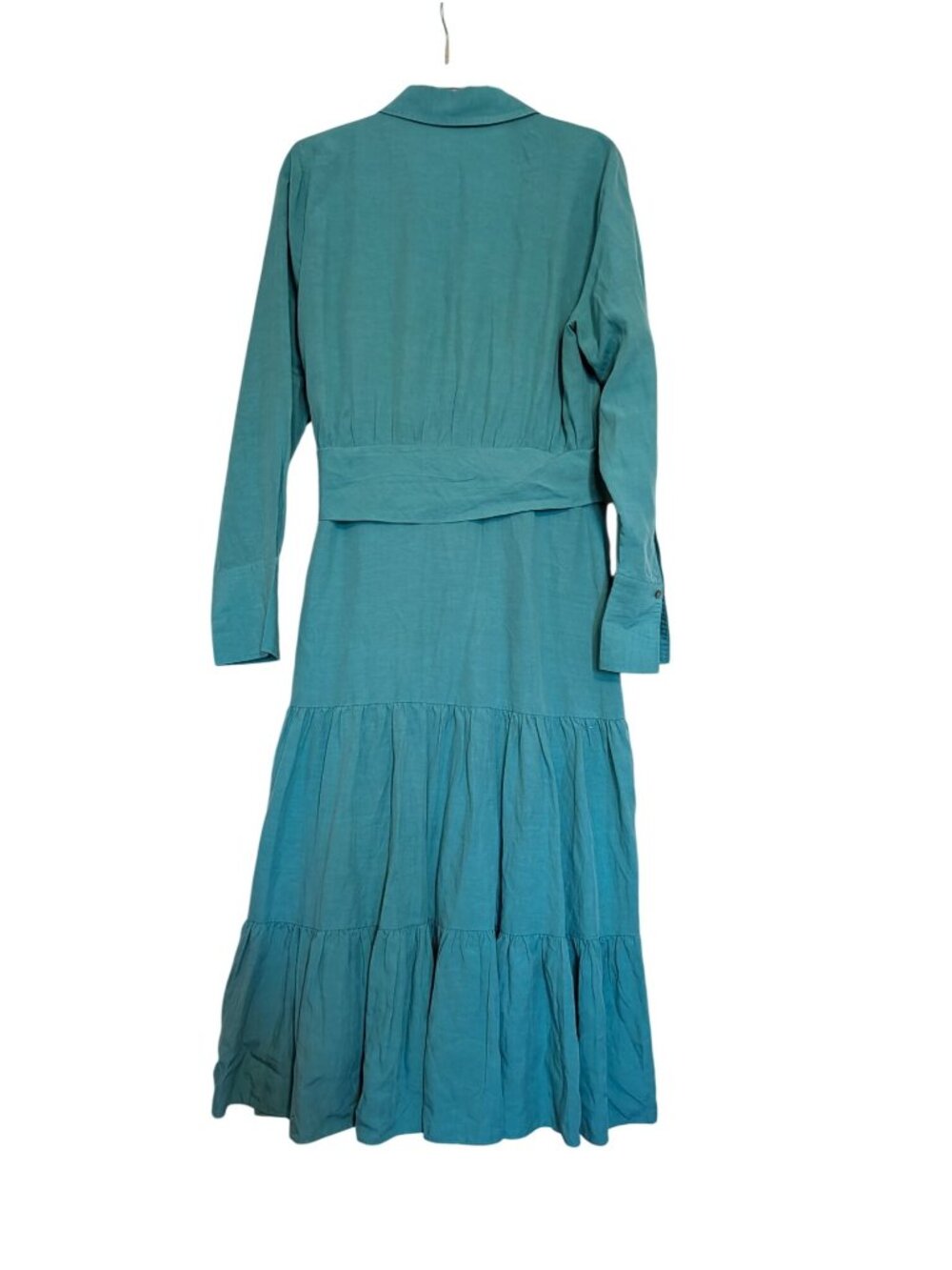Kobi Halperin Womens Blue Linen Blend Long Sleeve Shirt Dress Size M - Picture 11 of 16